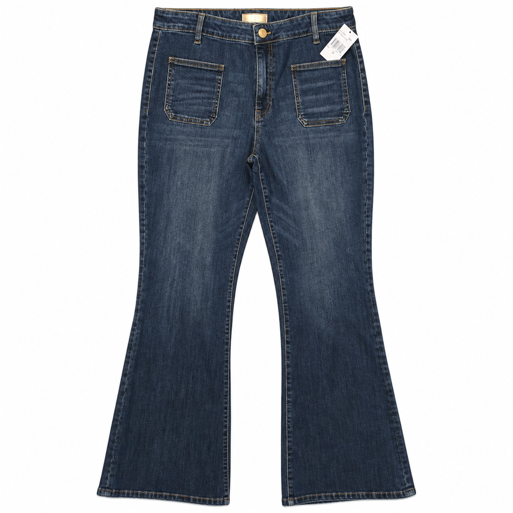Kut From The Kloth Jean Womens Size 14 Blue Ana Flare High Rise Retro Casual NWT